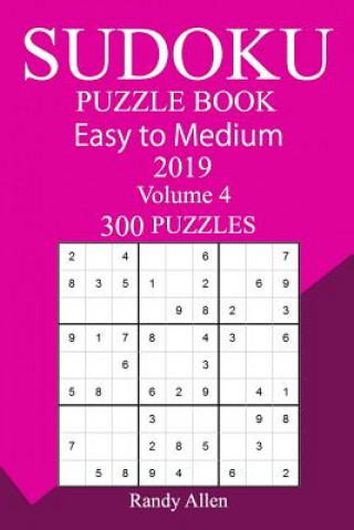 Carte 300 Easy to Medium Sudoku Puzzle Book 2019 Randy Allen