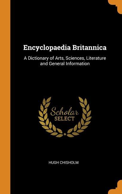 Carte Encyclopaedia Britannica HUGH CHISHOLM