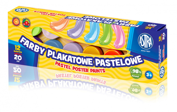 Papierenský tovar Farby plakatowe pastelowe 12 kolorów 