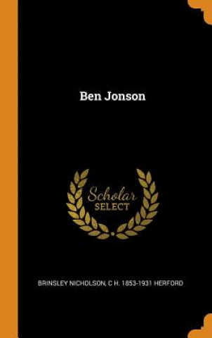 Książka Ben Jonson BRINSLEY NICHOLSON