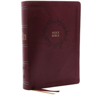 Kniha KJV, Open Bible, Leathersoft, Burgundy, Red Letter, Comfort Print Thomas Nelson