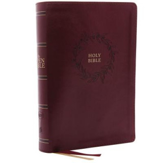 Knjiga KJV, Open Bible, Leathersoft, Burgundy, Thumb Indexed, Red Letter, Comfort Print Thomas Nelson