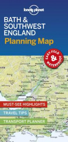 Materiale tipărite Lonely Planet Bath & Southwest England Planning Map Lonely Planet