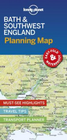 Prasa Lonely Planet Bath & Southwest England Planning Map Lonely Planet