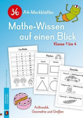 Carte 36 A4-Merkblätter Mathe-Wissen auf einen Blick - Klasse 1 bis 4 Anja Boretzki