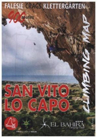 Nyomtatványok San Vito Lo Capo, Sicilia, Climbing Map Massimo Cappuccio