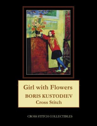 Kniha Girl with Flowers Cross Stitch Collectibles