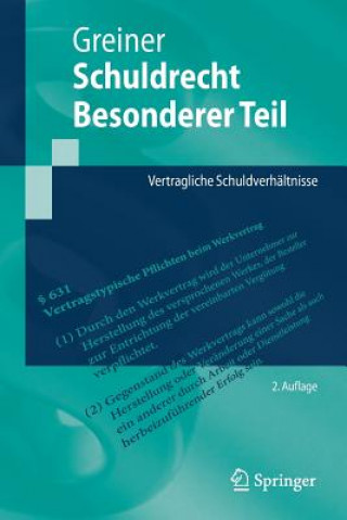 Kniha Schuldrecht Besonderer Teil Stefan Greiner