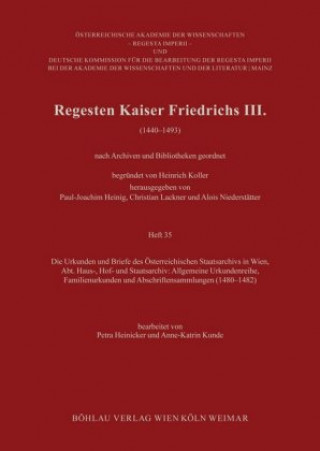 Carte Regesten Kaiser Friedrichs III. Petra Heinicker