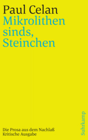 Kniha »Mikrolithen sinds, Steinchen« Paul Celan