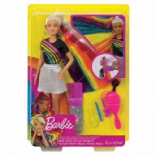 Játék Barbie Regenbogen-Glitzerhaar Puppe (blond) 
