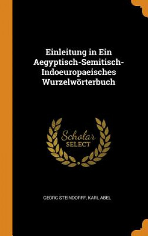 Kniha Einleitung in Ein Aegyptisch-Semitisch-Indoeuropaeisches Wurzelwoerterbuch Georg Steindorff