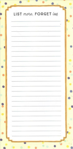 Calendar / Agendă List More, Forget Less Magnetic Notepad IRENE SMIT