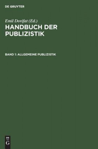 Kniha Allgemeine Publizistik Emil Dovifat