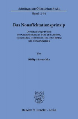 Knjiga Das Nonaffektationsprinzip. Philip Matuschka