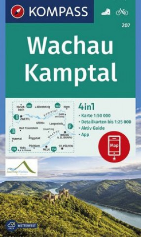 Nyomtatványok KOMPASS Wanderkarte Wachau, Kamptal Kompass-Karten Gmbh