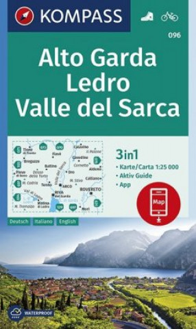 Nyomtatványok KOMPASS Wanderkarte Alto Garda, Ledro, Valle del Sarca Kompass-Karten Gmbh