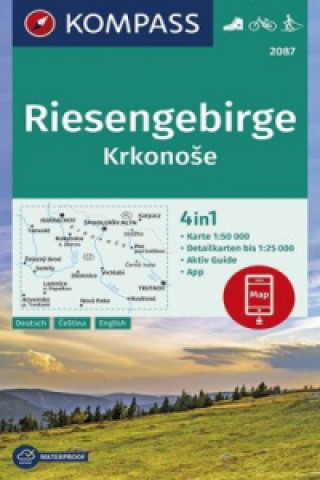 Tiskanica Krkonoše 2087 NKOM 1:50T Kompass-Karten Gmbh