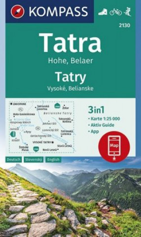 Tlačovina Vysoké Tatry 2130 NKOM 1:25T Kompass-Karten Gmbh