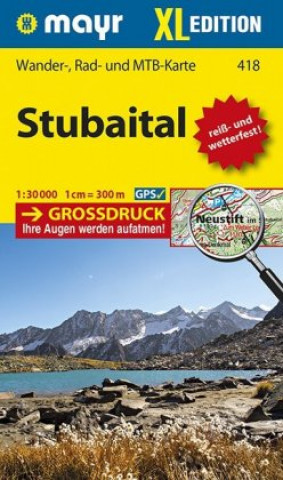 Nyomtatványok Mayr Wanderkarte Stubaital XL 1:30.000 Kompass-Karten Gmbh