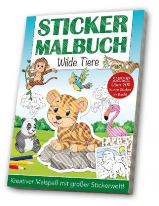 Carte Stickermalbuch Wilde Tiere 
