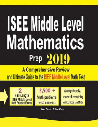 Książka ISEE Middle Level Mathematics Prep 2019 Reza Nazari