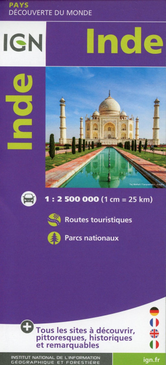 Prasa IGN Karte, Pays Découverte du Monde Inde / Indien 