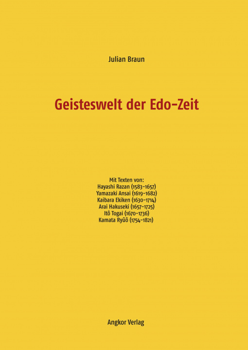 Kniha Geisteswelt der Edo-Zeit Julian Braun