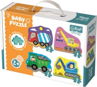 Hra/Hračka Baby puzzle Vozidla na stavbě 4v1 