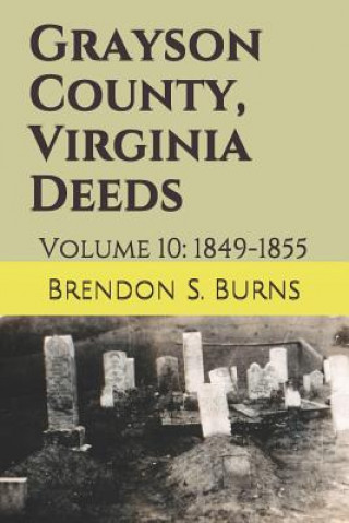 Kniha Grayson County, Virginia Deeds: Volume 10: 1849-1855 Brendon S Burns