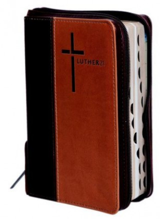 Könyv Luther21 - Taschenausgabe - Reißverschluss, Kunstleder Cowboy - braun/beige 