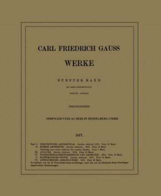 Knjiga Werke Carl Friedrich Gau