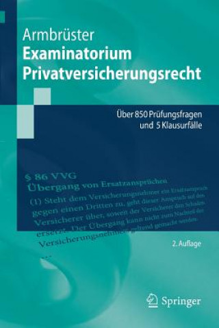 Kniha Examinatorium Privatversicherungsrecht Christian Armbrüster