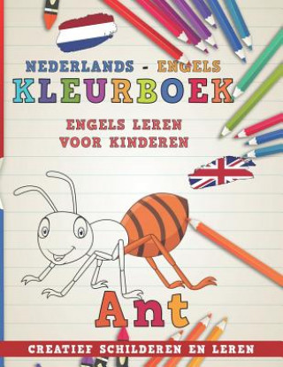 Könyv Kleurboek Nederlands - Engels I Engels Leren Voor Kinderen I Creatief Schilderen En Leren Nerdmedianl