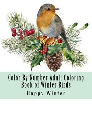Könyv Color By Number Adult Coloring Book of Winter Birds: Winter Bird Scenes, Festive Holiday Christmas Winter Birds Large Print Coloring Book For Adults Happy Winter