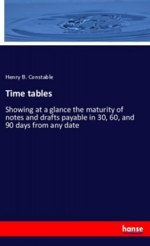 Knjiga Time tables Henry B. Constable