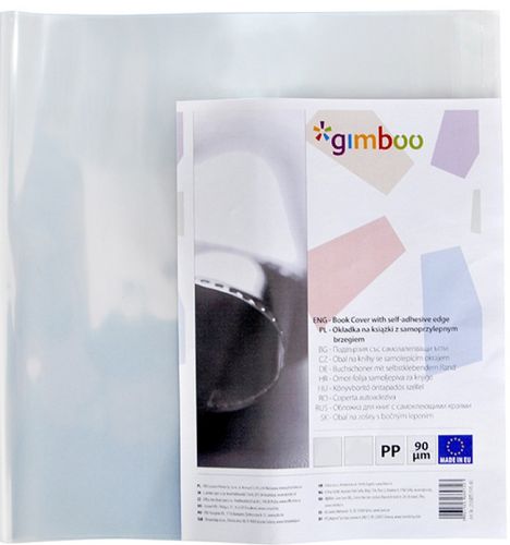 Articole de papetărie Okładka na książki GIMBOO A4 z samoprzylepnym brzegiem 30,5x55 cm transparentna 10 sztuk 