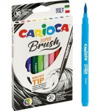 Artykuły papiernicze Pisaki Carioca Brush Tip 10 kolorów 