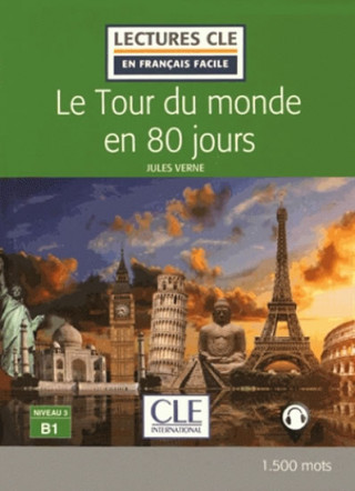 Carte Lectures faciles 3: Le Tour du monde en 80 jours - Livre + audio online Jules Verne