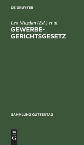 Knjiga Gewerbegerichtsgesetz Leo Mugdan
