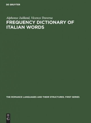 Carte Frequency dictionary of Italian words Alphonse Juilland