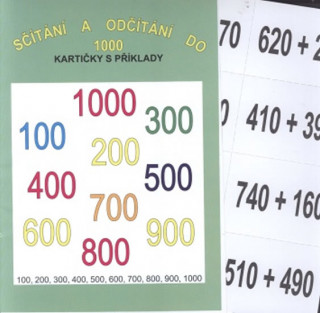 Książka Sčítání a odčítání do 1000 (16 karet, 128 příkladů na sčítání a odčítání) 