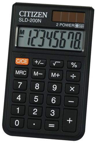 Papírszerek Kalkulator kieszonkowy Citizen SLD-200NR czarny 