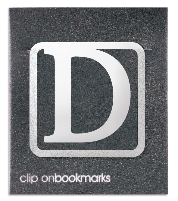 Papírszerek Metalowa zakładka - Litera D Clip-on 
