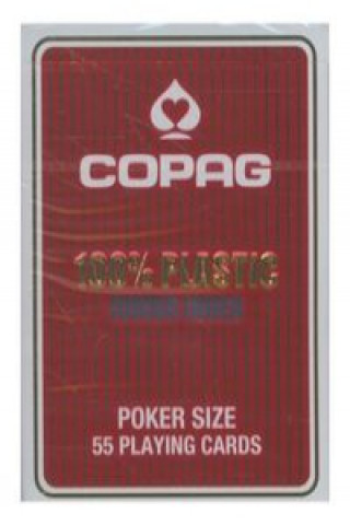 Articole de papetărie Karty do gry Copag 100% Plastic Poker size Jumbo Index czerwone 