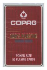 Papierenský tovar Karty do gry Copag 100% Plastic Poker size Jumbo Index czerwone 