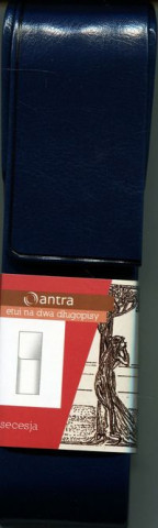 Kniha Etui na dwa długopisy Secesja granatowe 