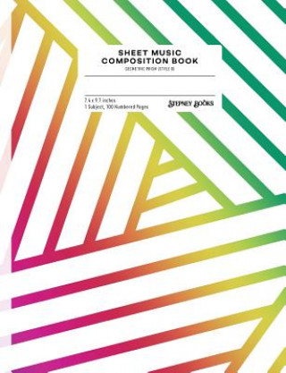 Carte Sheet Music Composition Book: Geometric Prism (Style B), Numbered Pages Stepney Books