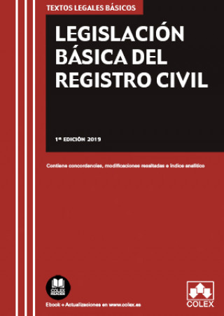 Книга LEGISLACIÓN BÁSICA DEL REGISTRO CIVIL 