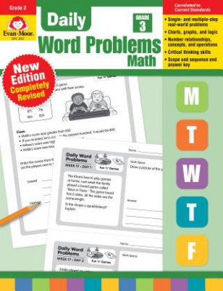 Könyv Daily Word Problems Math, Grade 3 Teacher Edition Evan-Moor